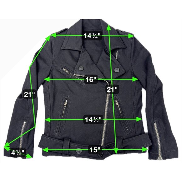 True Religion Womens S Black "Store Sample" Biker Jacket 90s Y2K Gothic Skater - Picture 2 of 14